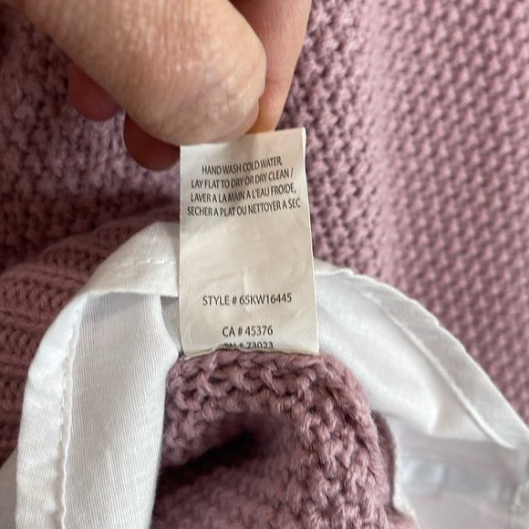 Suzy Shier Crew Neck Fooler Sweater Layered Look Pink White Cable Popcorn Knit L - Picture 8 of 11